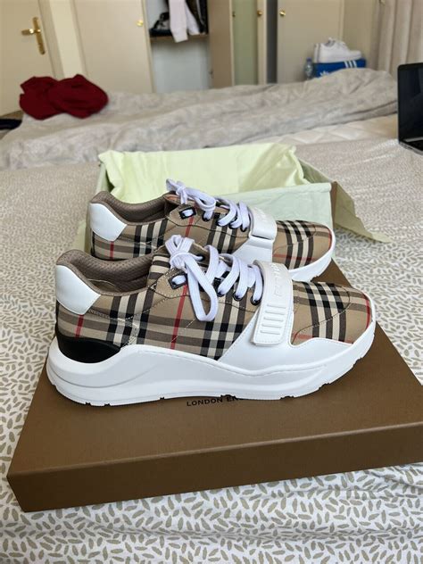 burberry white green sneakers|black burberry sneakers men.